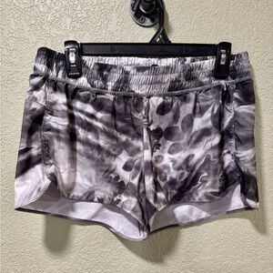 Adidas Women's Tie-Dye Black and Gray Athletic Shorts